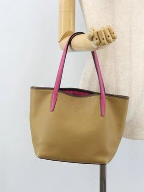LOEWE Tote Bag Leather Beige Gold